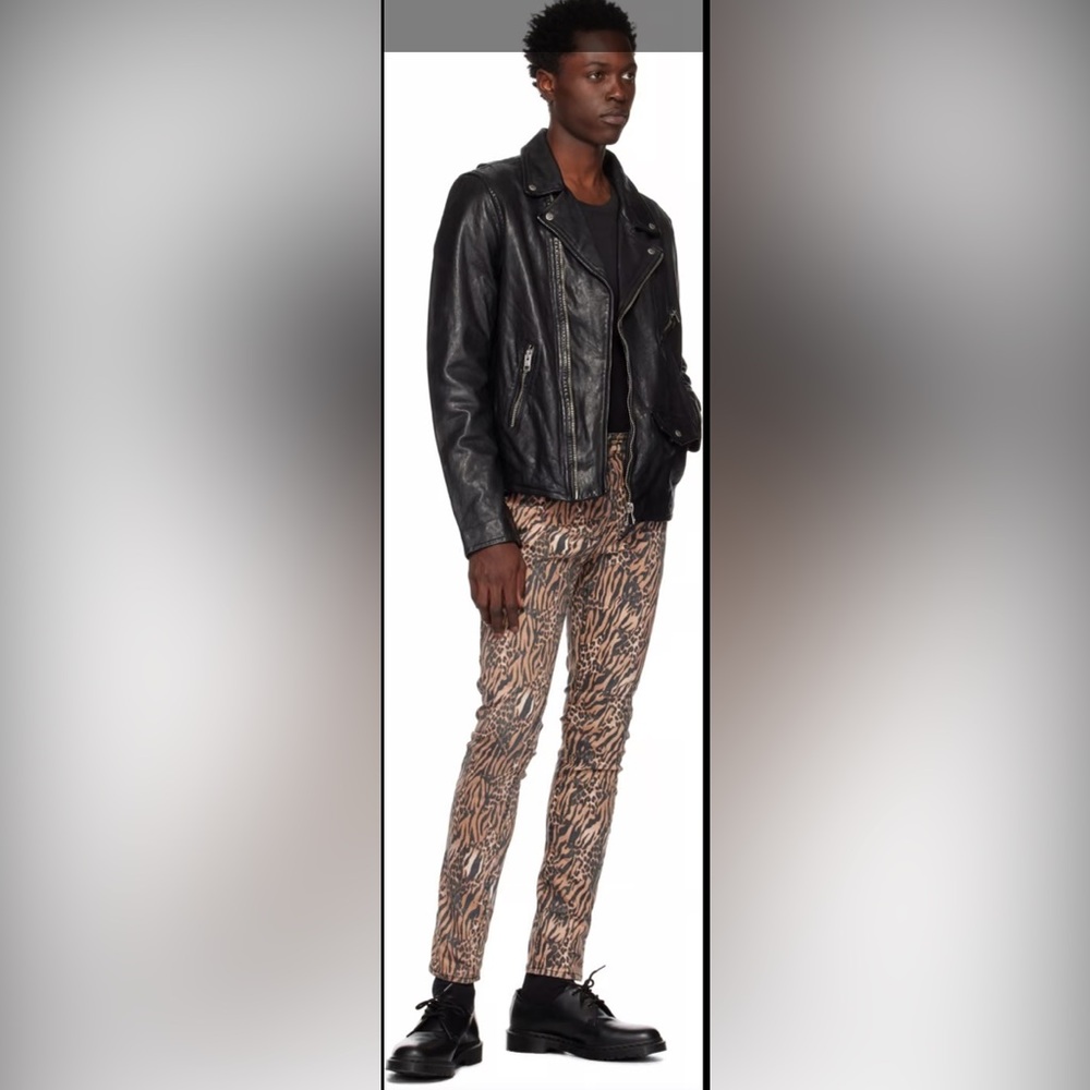NWT KSUBI Men’s Chitch Zoo Leopard Animal‎ Print Jeans Sz 36 $330